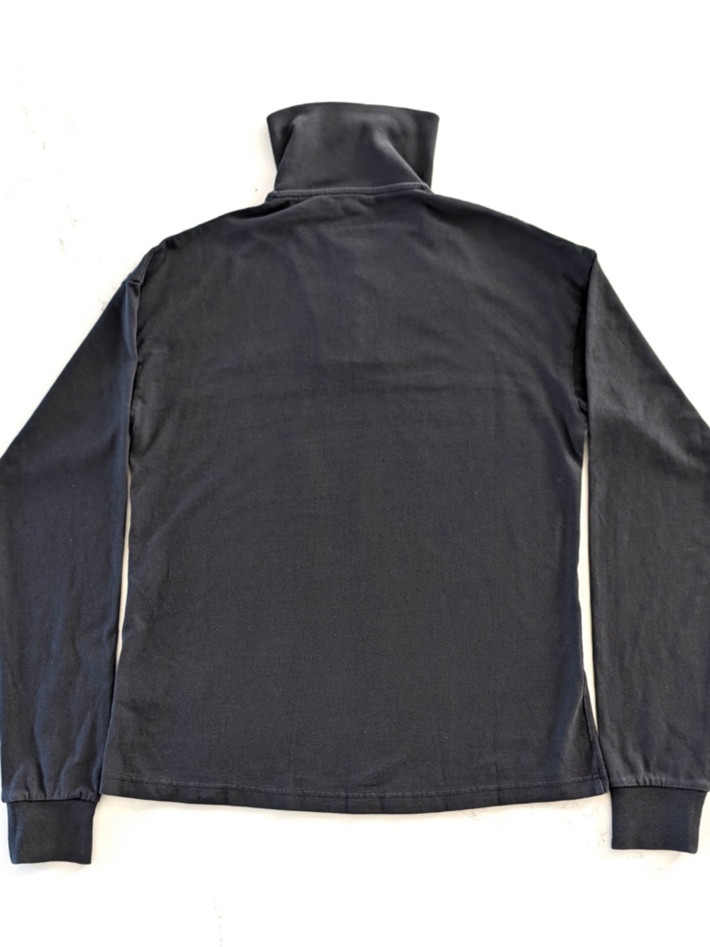 ACNE STUDIOS Half Zip Black XS Embroidered 1996 Logo Cotton Funnel Neck Pullover - Picture 11 of 14